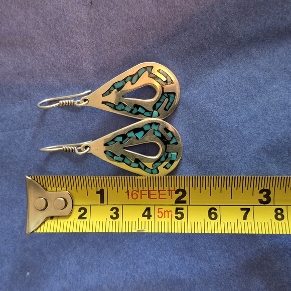 Mexican Silver earrings, never worn. - Picture 5 of 5